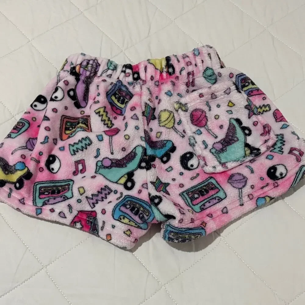 Iscream s 6/8 Colorful Kids Fleece Shorts hang out wear sleeping shorts like new
